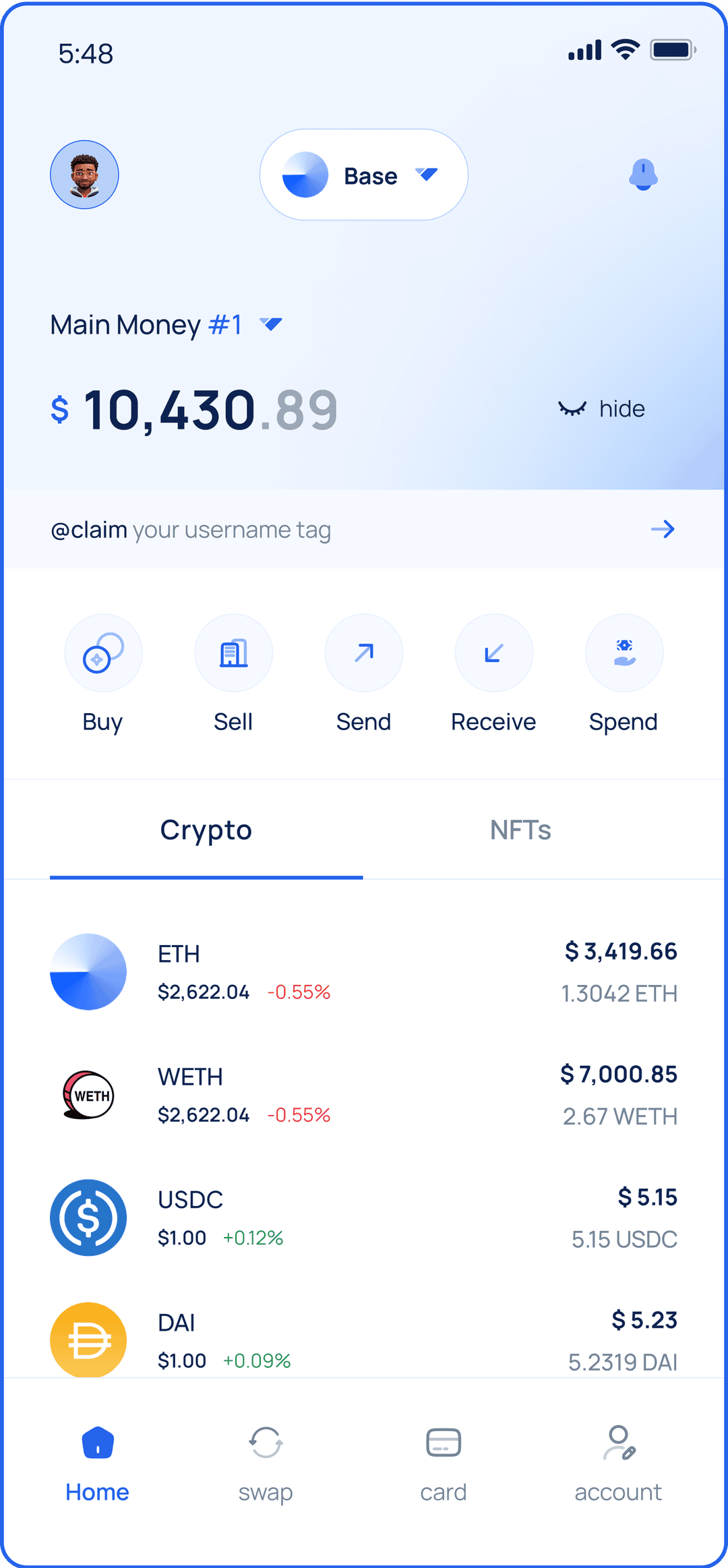Dashboard Mockup (light)