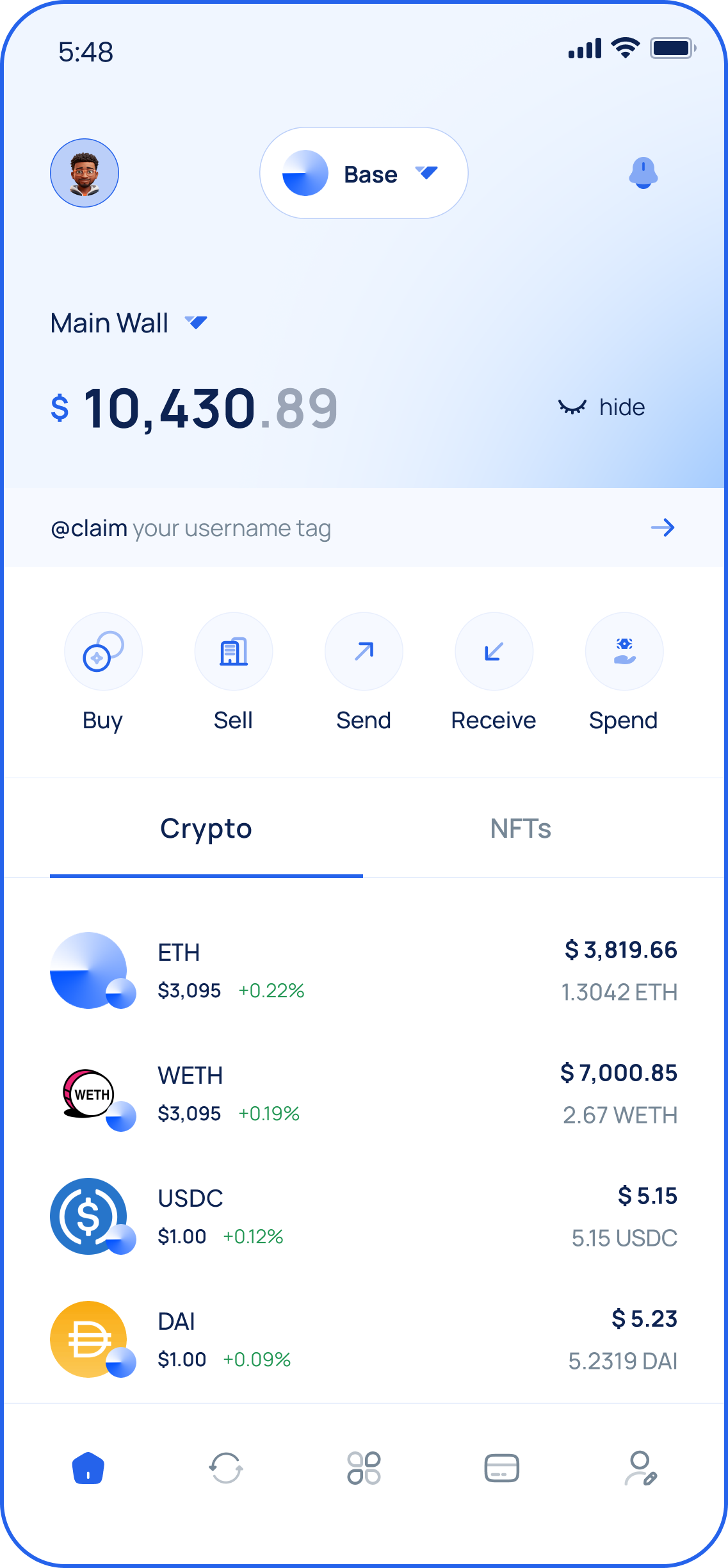 Dashboard Mockup (light)